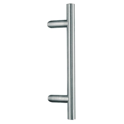 Stoßgriff Edelstahl Modell 5007 Achsmaß 210mm Gesamtlänge 330mm mit Einlegemuttern M8 R/L verwendbar schräge Stützen