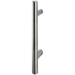 Stoßgriff Dortmund Edelstahl matt GL: 1096mm, BA: 996mm, D: 30mm schräge Stützen NA M8