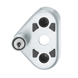 FSB DK-Griffsicherung, abschließbar, 2D21, Aluminium, 34 3407, Naturfarbig eloxiert, mit Stütznocken, Ø 10mm, verdeckt verschraubt, abschließbar Nr. 0 34 3407 02185 0105