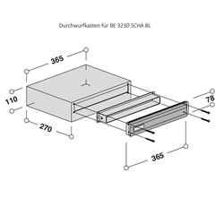 Durchwurf-Briefkasten BK.83.F.DIN B 19 weiss B:365mm H:110mm T:270mm Nr. 0461030019