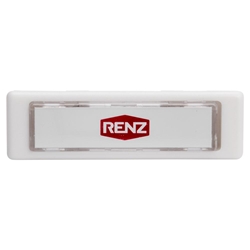 Renz Kombitaster Lira 01-216, Ausstanzung 71,3x19,3mm, Außen 75x22mm, Einl. 55x13x1mm, Kunststoffrand RAL9016 Nr. 97985110-9016