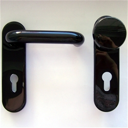 ECO Wechselgarnitur U-Form PZ KU schwarz mit Kurzschild 72/8mm D-110, TS: 38-45mm Nr. 5030011408