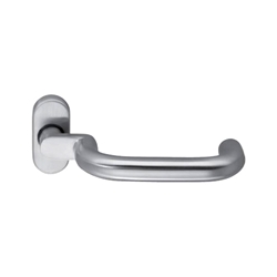 ECO Drückerlochteil auf ovaler Rosette mit Rückholfeder U-Form gewinkelt 8mm D-115.ER.33 Edelstahl matt Nr. 5030069746