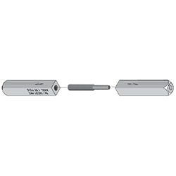 ECO Panikstift-Set 9 mm, geteilte Nuss L1 56 mm, L2 80 mm inkl. Verbindungsschraube zwei Gewindestifte Nr. 5030011863