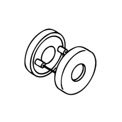 Drückerrosette 305.23R KN F80 (9) kaffeebraun Nr. 305.23RKN 80