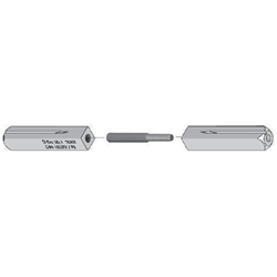 ECO Panikstift-Set 9 mm, geteilte Nuss L1 40 mm, L2 50 mm inkl. Verbindungsschraube zwei Gewindestifte Nr. 5030011616