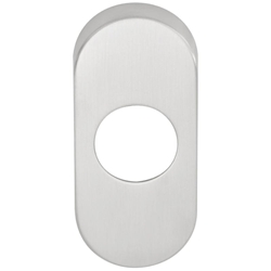 Ogro Drückerrosette oval PR 6620 Alu F1 Satino ohne Hochhaltefeder