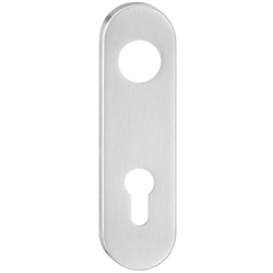 Ogro Kurzschild gerundet PR 7051K PZ 72mm DU Alu F1 Satino Nr. 90055002415