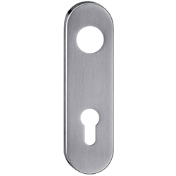 Ogro Kurzschild gerundet PR 7051K PZ 72mm DU Edelstahl matt Satino Nr. 90055002410