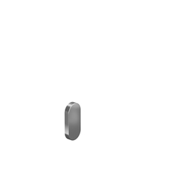 Ogro Blindrosette, oval, Edelstahl, ohne Stift und Schrauben Nr. 90055002406