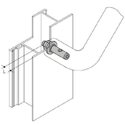 Hewi Stoßgriff-Befestigung, einseitig, BA6.3.60 Nr. BA6.3.60