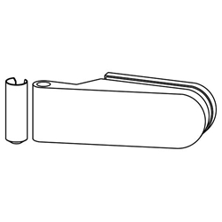 Dorma STUDIO Rondo Türband mit Hülse für 8mm Glas, F150, LM silber elox. (150) Nr. 81023015099