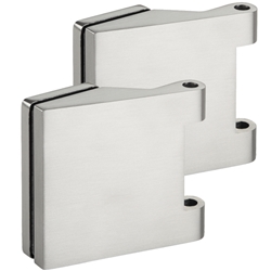 Glastür-Bandpaar 6325, 3 tlg. (Officebohrung) ohne Rahmenteile, inkl. Hülsen für Rahmenteile, max. empfohlene Türbreite 1000mm, Oberfl. 60 (Edelstahl matt) Nr. 14327
