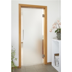 Pendeltürband für Glastüren 6852 G-W, zur Bef. Glas/Wand, Tragkraft 60 kg (per Paar), justierbarer Endanschlag +/- 15°, Schließfunktion ab ca. 70°, Tür max. 915mm, Oberfl. 20 (Mattnickel) Nr. 12894