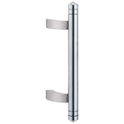 W+B Stoßgriff Edelstahl matt D:27mm H:315mm B:70mm T:75mm mit M8 Gewindeeinsatz Nr. 7491/210 E 2 (Rohr)