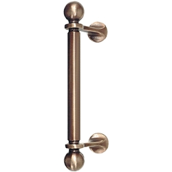 Stoßgriff 0027-3 Bronze gewachst inkl. Befestigung 12 EmS M8 D:25/H:300/B:90/T:80/BA:210mm