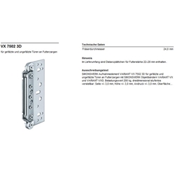 Simonswerk OT-Aufnahmeelement VARIANT® VX 7502 3D Stahl verzinkt 3D, DIN-Richtung: Links-Rechts Nr. 5 071204 0 01006