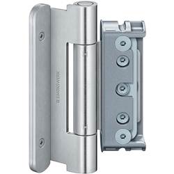 Simonswerk HT-Band, BAKA® Protect 4010 3D, 2tlg., Edelstahl Flachkopf, edelstahl matt gebürstet Gleitlager, Rollenlänge: 140mm, DIN-Richtung: Links-Rechts (Satz a 3 Stück) Nr. 5 080820 0 04085