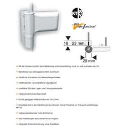 Dr. Hahn Türband KT-SV P30790010, 289 Edelstahl matt Aufdeckung 18-23mm (Einzelverpackung)