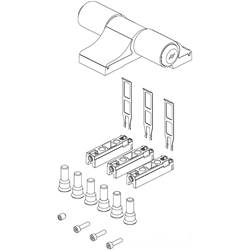 LM-Türband 3-teilig EV1, mit Bef. Btl. 1145.714 Nr. 1146.3/62,5 SZ Lochabst. 62,5mm, Drehpunkt 20mm