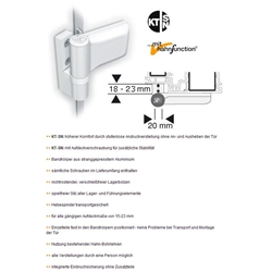 Dr. Hahn KT-SN Türband P306GV010 RAL 9016 Verkehrsweiß, Aufdeckung 18-23mm (Großpack a 24 Stück)