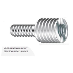 KT-Stufenschraube mit Senkschraube M6x18 K450A0006 (1Btl. = 48 Stück)