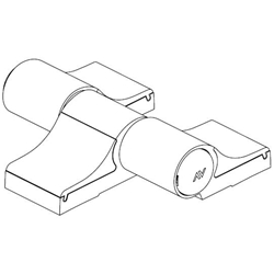 LM-Türband 3-teilig EV1, Links RS Nr. 1146.3/78 Lochabst. 78mm, Drehpunkt 20mm
