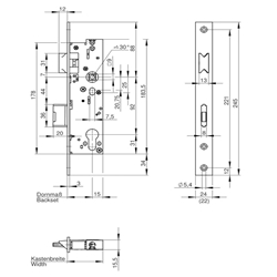 Wilka Panikschloss 6677PZ F24/45/92/9 Links Niro Funktion B geteilte Nuß DIN EN 179+1125 1-flügelig Nr. 6677.000030