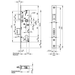 Wilka Panikschloss 6667PZ F24/30/92/9 Niro Funktion E feste Nuß Ls/Rs verwendbar DIN EN 179+1125 1-flügelig Nr. 6667.000007