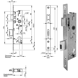 Wilka Panikschloss 6667PZ F24/40/92/9 Niro Funktion E feste Nuß Ls/Rs verwendbar DIN EN 179+1125 1-flügelig Nr. 6667.000023