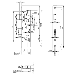 Wilka Panikschloss 6667PZ F24/40/92/9 Niro Funktion E feste Nuß Ls/Rs verwendbar DIN EN 179+1125 1-flügelig Nr. 6667.000023