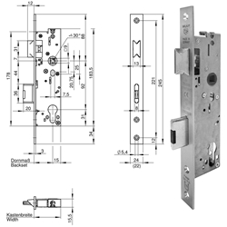 Wilka Panikschloss 6678PZ F24/40/92/9 Links Niro Funktion B geteilte Nuß DIN EN 179+1125 2-flügelig Nr. 6678.000034