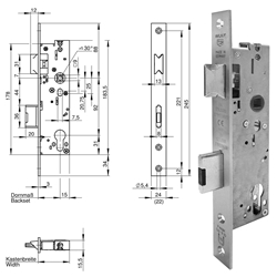 Wilka Panikschloss 6657PZ F24/35/92/9 Links Niro Funktion D geteilte Nuß DIN EN 179+1125 1-flügelig Nr. 6657.000009