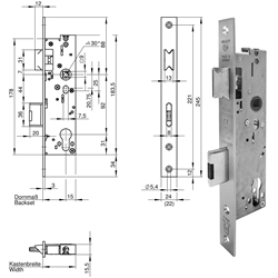 Wilka Panikschloss 6658PZ F24/45/92/9 Links Niro Funktion D geteilte Nuß DIN EN 179+1125 2-flügelig Nr. 6658.000013