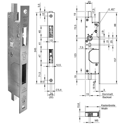 Wilka Anti-Panik Gegenkasten 6663 für Standflügel, F24/45 Niro DIN EN 179+1125 Nr. 6663.000009