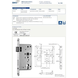 BMH FH-Einsteckschloß 1000PZW F20/65/72/9 Links rund Niro Klasse 4 DIN18250 Nr. 1000.000055