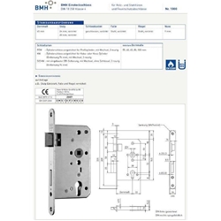 BMH FH-Einsteckschloß 1000PZW F24/65/72/9 Links rund Niro Klasse 4 DIN18250 Nr. 1000.000075