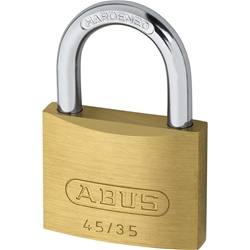 Abus Vorhangschloss 45/35 Lock-Tag 2 Profilschlüssel, Messing massiv Gehäuseb. 33mm,Gehäuset. 13,5mm,H 47mm Nr. 80612