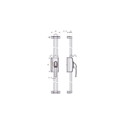 Abus FT-Stangenschloss, FOS650, AL0125 abschließbar, Stahl Schlüssel Anz. 2 Profilschlüssel, braun Nr. 73010