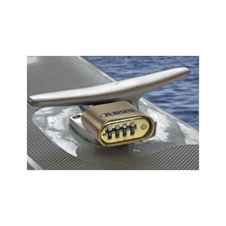 Abus AV-Zahlen-Vorhangschloss, Messing geschmiedet 180IB/50HB63 B/SB korrosionsgeschützt Gehäuseb. 53mm,Gehäuset. 25mm,H 113mm Nr. 26607