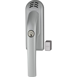 Abus DK-Fenstergriff,mit Alarm,VK7/32-44 FG300A,AL0125,silber beschichtet mit Stütznocken,Nocken Ø 10mm, verdeckt verschraubt Nr. 71904
