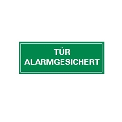 GFS Folienaufkleber Tür alarmgesichert 155x92mm, langnachleuchtend Nr. 921 386