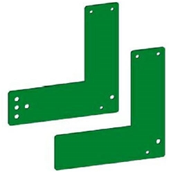 GFS Montageplatte für EH-Türwächter RAL 6029 grün, für Glasrahmentüren 175mm Nr. 991470 DIN EN 179
