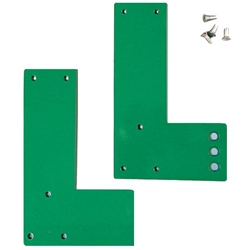 GFS Stahlplatte für Türwächter RAL6029 grün, für Glasrahmentüren 175mm Nr. 901470 Nicht nach DIN EN geprüft!