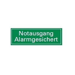 GFS Folienaufkleber Notausgang Alarmgesichert 297 x 105mm langnachleuchtend Nr. 921 385