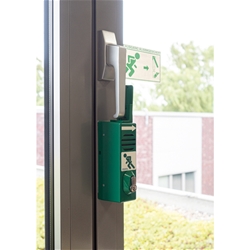 GFS Fensterwächter PUR, PHZ eingebaut flexibel Rechts/Links einsetzbar öffnend in grün (RAL 6029) lackiert Nr. 915000