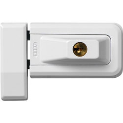 Abus FT-Universal-Zusatzschloss, 3030, AL0125 abschließbar, gleichschließend, Stahl weiß Made in Germany Nr. 31765