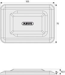 Abus Kellerschacht- Gitterrostsicherung, GS60 B/SB Stahl verzinkt-chromatiert B 105,L 320,verzinkt-chromatiert Nr. 010004631-01