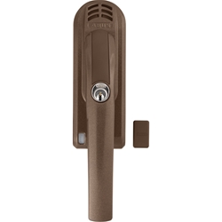 Abus DK-Fenstergriff,mit Alarm,VK7/32-44 FG300A,braun beschichtet mit Stütznocken,Nocken Ø 10mm, verdeckt verschraubt, DIN Links Nr. 58278