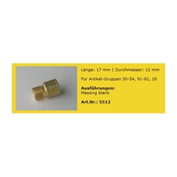 Verlängerung 17mm Messing Blank für 12mm Nr.5512